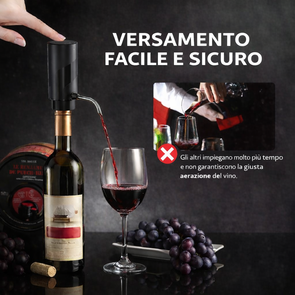 Aeratore e Dispensatore Elettrico Vino