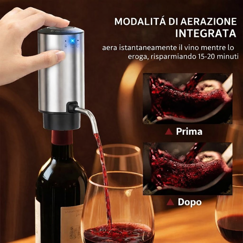 Aeratore e Dispensatore Elettrico Vino